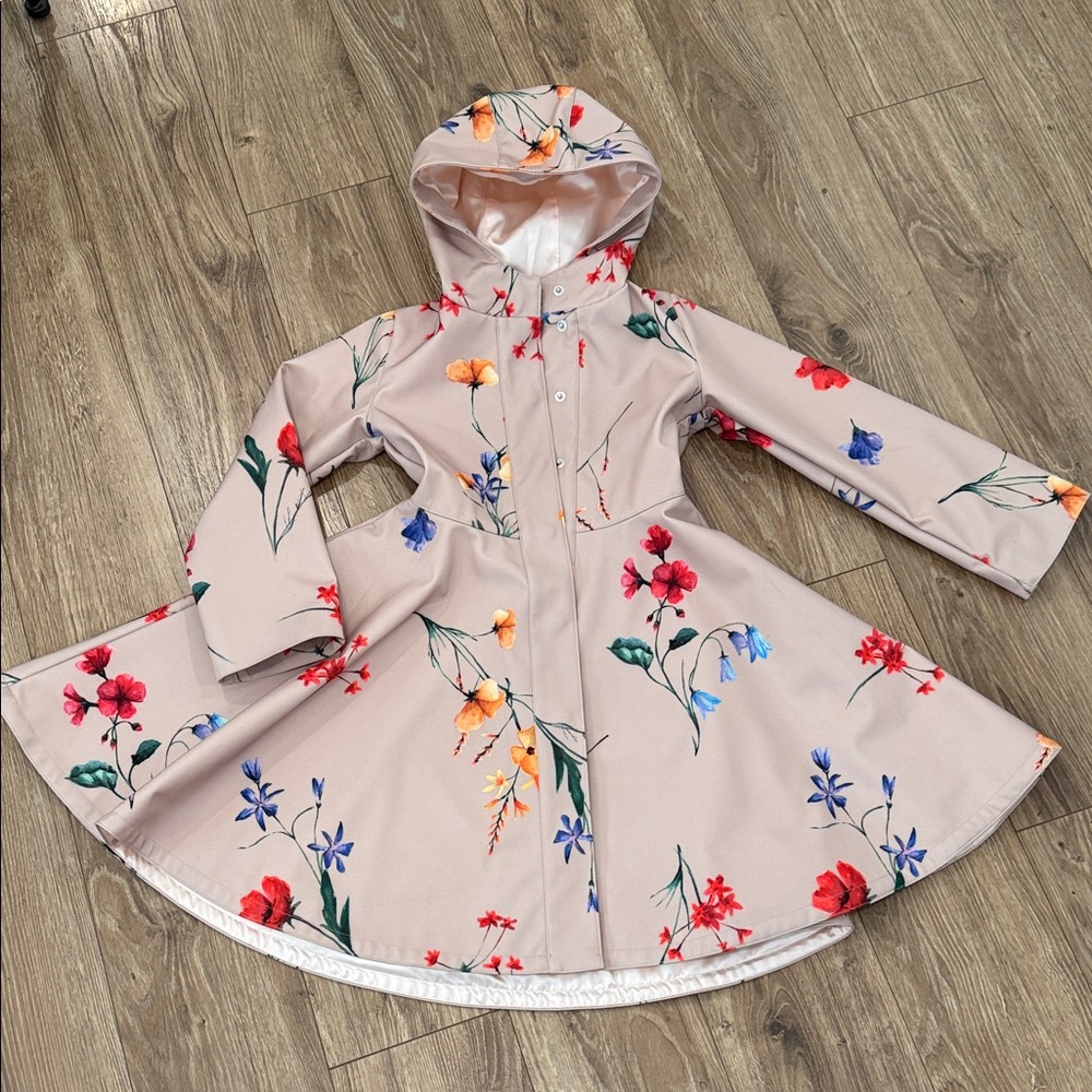 Rainsisters Girls Raincoat ☔️🌺 Waterproof Elegant Girls Size 134-140 (6/7)